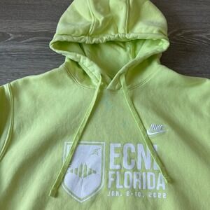 Nike ECNL Soccer Florida Hoodie Neon Yellow Mens Lrg Elite Clubs National League